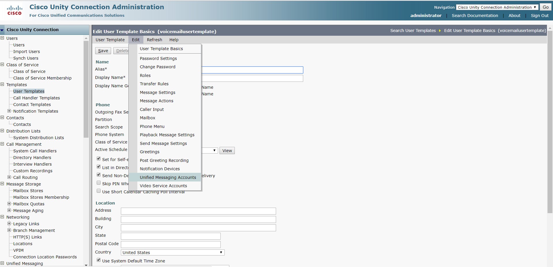 Cisco Unity connection. Directory id